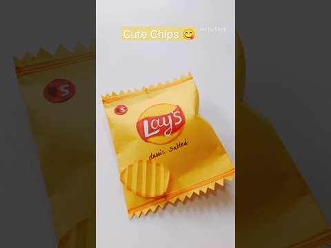Lay's paper chips 😋 DIY paper chips with secret messages 😉#shorts #lays #craft