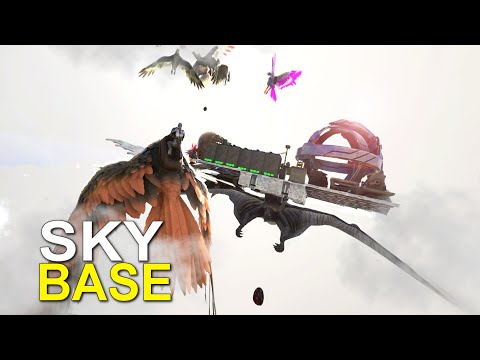 LIVING ON A SKY QUETZ TEK REP BASE - Ark:Survival Evolved (Small Tribes) - Ep.1