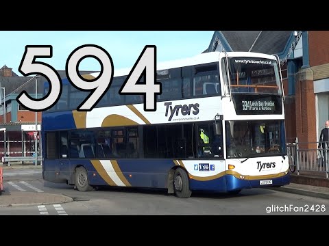 [Tyrers] LX59CMZ on Service 594 - Scania N230UD OmniCity