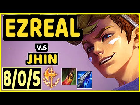 BMAV (EZREAL) vs JHIN - 8/0/5 KDA BOTTOM ADC CHALLENGER GAMEPLAY - KR