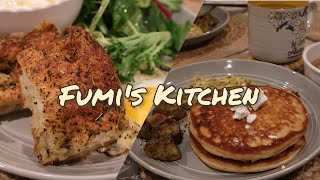 〚No.4〛Garlic Herb Focaccia and Buttermilk pancakes