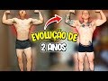 MINHA EVOLUÇÃO DE 2 ANOS NA MUSCULAÇÃO