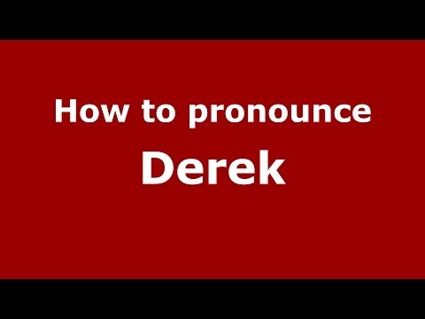 How to pronounce Derek (Italian/Italy)  - PronounceNames.com
