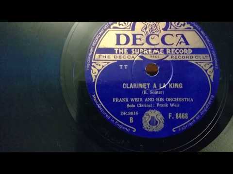 Frank Weir & His Orchestra - Clarinet A La King - Decca 78 rpm HMV 157