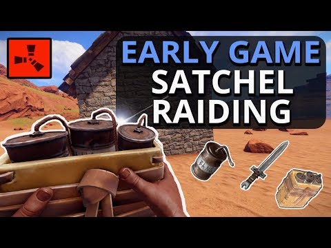 SATCHEL RAIDING My Neighbours HIDDEN Base!! Rust Solo Survival Gameplay Part 2