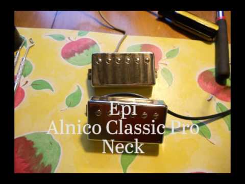 Epiphone  Alnico Classic PRO P.A.F. Humbucker Set Alnico V Nickel Silver Covers 4 Conductor Lead image 9