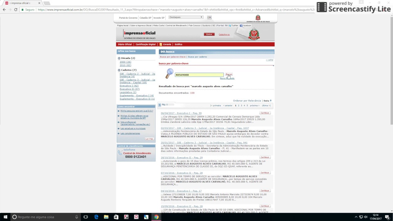 Como pesquisar no Diário Oficial-SP 