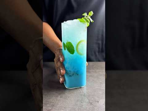 Blue Sky Coconut Mojito #drinkrecipes #drink #mocktail #mojito #delicious