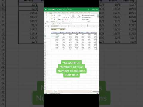 Create a Dynamic Calendar Easily with SEQUENCE Function