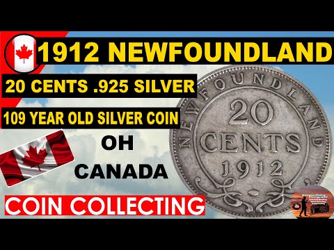 1912 Newfoundland 20 Cents 925 Silver Coin CANADA
