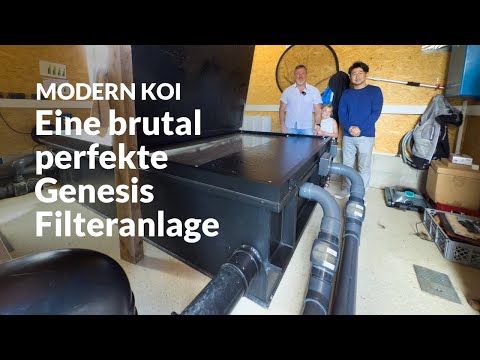 With Makoto at Tom's perfect Genesis filter system | Modern Koi Blog #7647