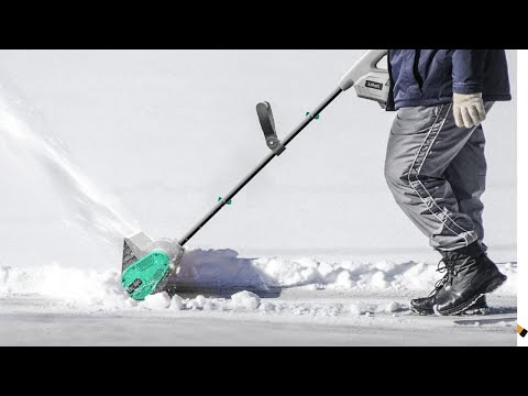 Litheli Cordless Snow Shovel, 20V 12-Inch Battery Powered Snow Thrower, Battery Snow Blower