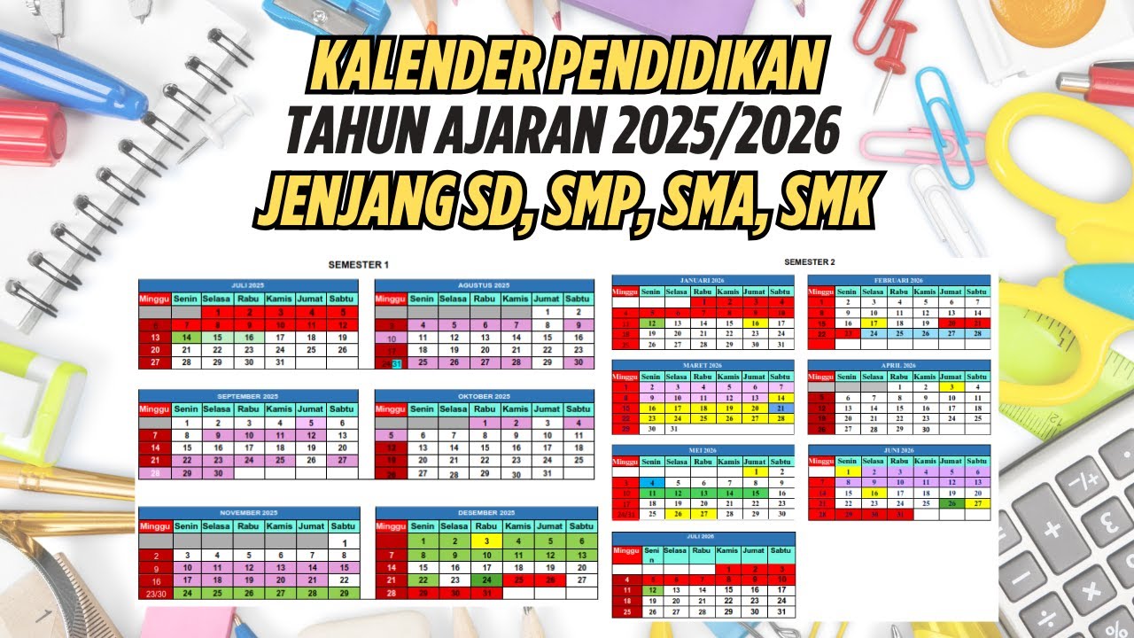 KALENDER PENDIDIKAN 2025/2026 LENGKAP