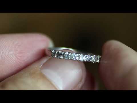 diamond platinum ring 1.00ct size 7 pt900 eternity theopaloutlet VIDEO wedding
