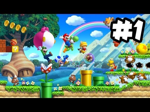 New Super Mario Bros. U Gameplay Walkthrough Part 1 - MARIO IN HI-DEF!! - Wii U Gameplay