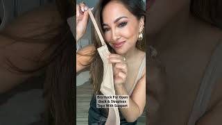 Bra hack for open back strapless tops w support tutorial shorts fashion fashionhacks style
