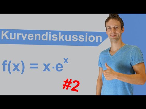 Kurvendiskussion von f(x) = x * e^x Teil 2 von 3 | e-Funktion mit Aufgabe und Lösung