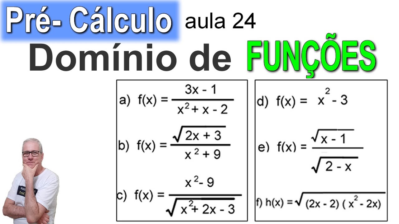 GRINGS 👉 PRÉ-CÁLCULO - DOMÍNIO DE FUNÇÕES ( aula 24 ) @OmatematicoGrings