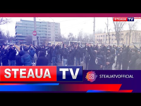 Imagini cu suporterii Stelei înainte de meciul cu Fcsb 2