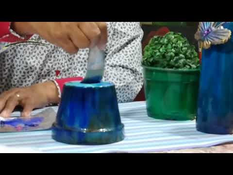 Sellado final con color turqueza para una falsa vietnamita. falsos acabados. Faux gleazing.