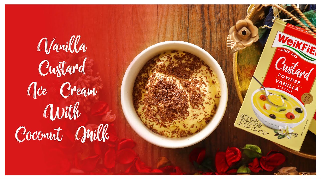 Custard Ice Cream with Coconut Milk