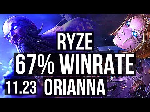 RYZE vs ORIANNA (MID) | 67% winrate, 9/3/10 | KR Challenger | 11.23
