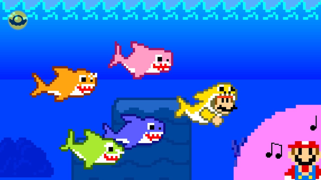 Mario Got the Baby Shark Power… This Is Chaos  ベイビーシャークの力を手に入れたマリオ…カオスすぎる