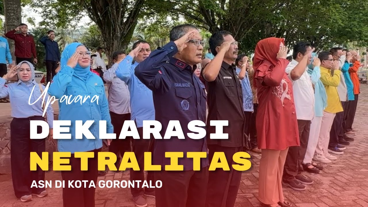 Jelang Tahapan Pemilu 2024, Pemkot Gorontalo Gelar Apel Deklarasi Netralitas ASN