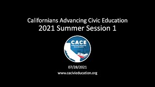 CACE 2021 Summer Session 1