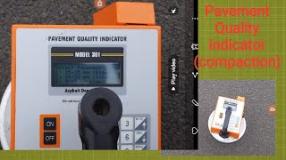 Pavement quality indicator  (NDT test) Density checked for asphalt layer in highway.