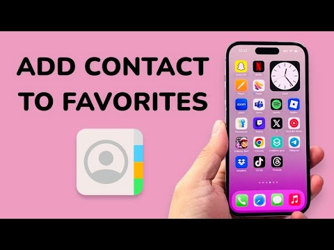 How To Add Contact To Favorites On iPhone