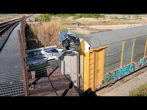 Train Tries To Go Under A Low Clearance Bridge, Eats It Good