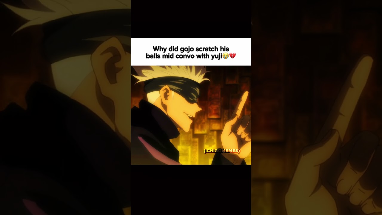 Gojo Was Scratching With Sukuna’s Finger 🥀 #anime #memes #jujutsukaisen