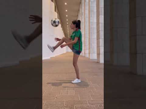 Free Style Football Juggling on Girl Skill Football - #shorts