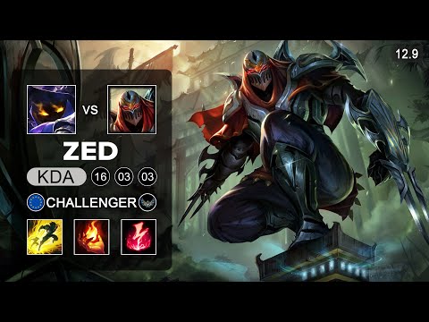 Zed vs Viegar Mid - EUW Challenger - Patch 12.9 Season 12