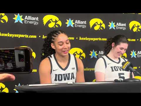 Iowa Women’s Basketball: Hannah Stuelke, Ava Heiden talk win over No. 15 Michigan State 