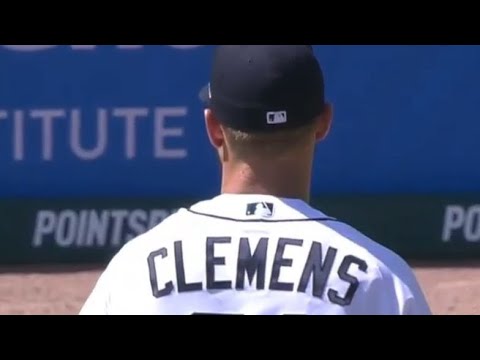 Clemens on the mound!! Roger Clemens' INF/OF son Kody pitches for Tigers!