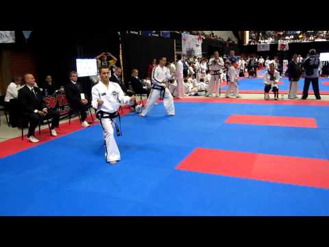 ITF Taekwon-Do World Cup Brighton 2012 - Mens 4th Dan patterns - Mark Trotter vs Philippe Parent