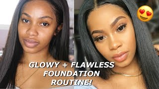 Everyday GLOWY + FLAWLESS FULL COVERAGE Foundation Routine for Brown Skin