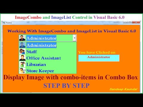 Visual Basic Tutorial: ImageCombo and ImageList- how to Display Image with Combo items in Combobox