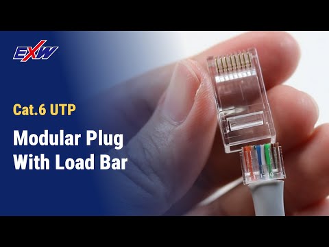 Compliance with FCC part 68 standard Cat.6 UTP RJ45 Modular Plug With Load Bar