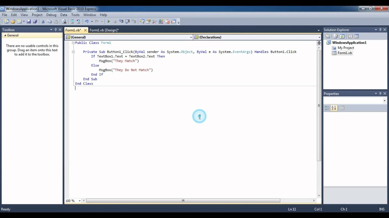 How To Make a Validation with Visual Basic (Visual studio)