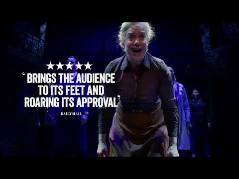 Bill Kenwright promotional trailer card for Blood Brothers with stage montage