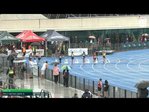 Girls Under 10 100m H4 - 2020 State Combined Events Championships // LAVicTV