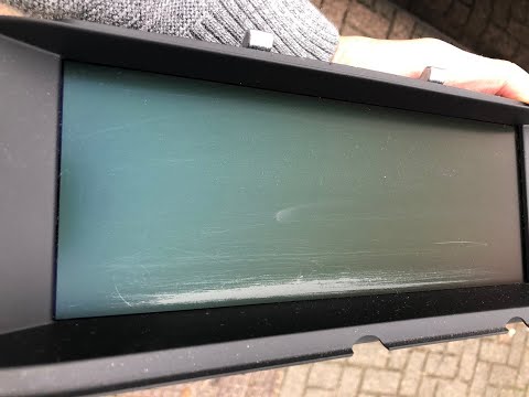 BMW LCD Navigation screen scratches removal and installing a screen protector