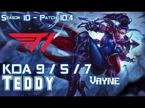 T1 Teddy VAYNE vs SINGED Top - Patch 10.4 KR Ranked