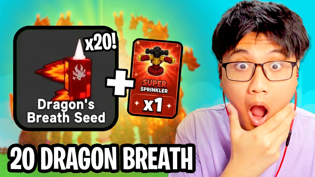 EKSPERIMEN KOMBO 20 DRAGON BREATH + SUPER SPRINKLER DI ROBLOX GROW A GARDEN 2!!! | Roblox Indonesia