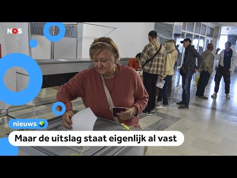 Mensen in delen van Oekraïne stemmen of ze bij Rusland willen horen