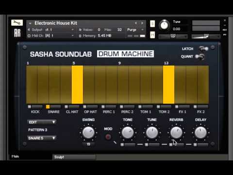 Sasha Soundlab Tutorials 3 : Drum Machine