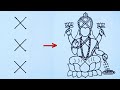 Easy Maa Lakshmi drawing from 2×6 dots // How to draw a Goddess Lakshmi Easy // Diwali drawing easy